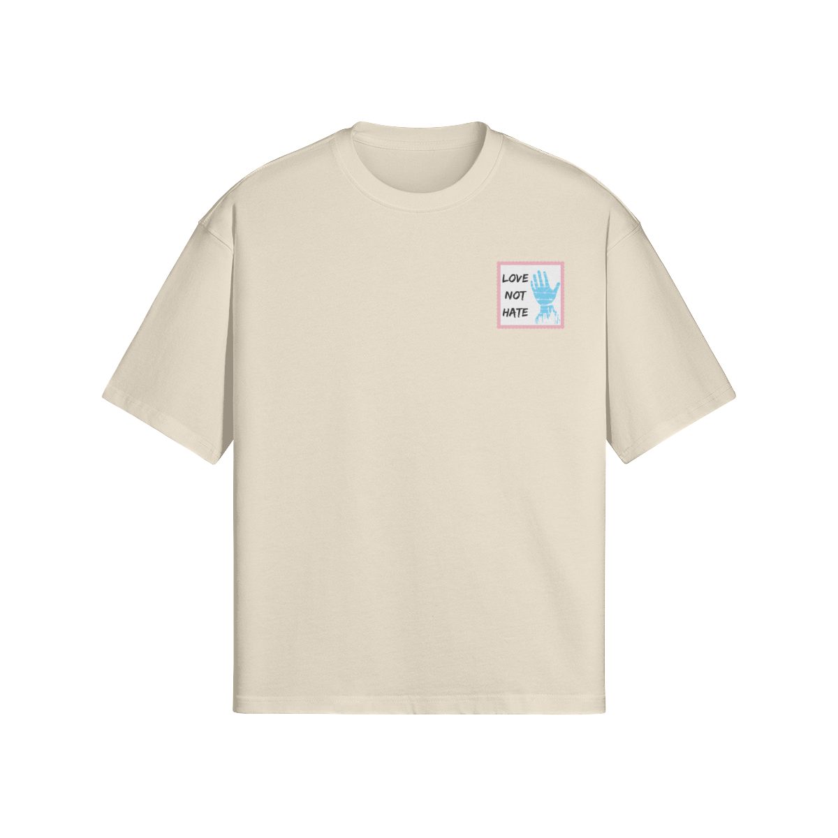 Love Not Hate Stamp Tee - Boxy Fit