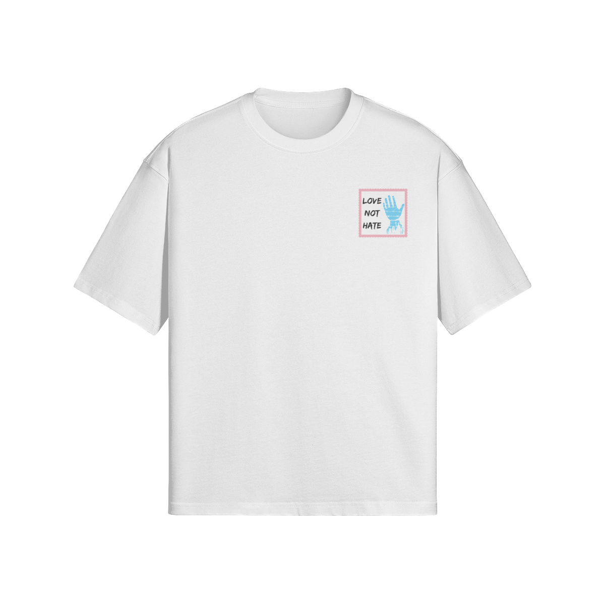 Love Not Hate Stamp Tee - Boxy Fit